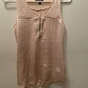 Express Light Pink/Cream Sleeveless Blouse
